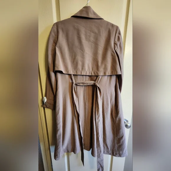 CLUB MONACO Elima Brown Trench Coat | Jacket with Belt. Size Small. NWT. - Picture 7 of 14